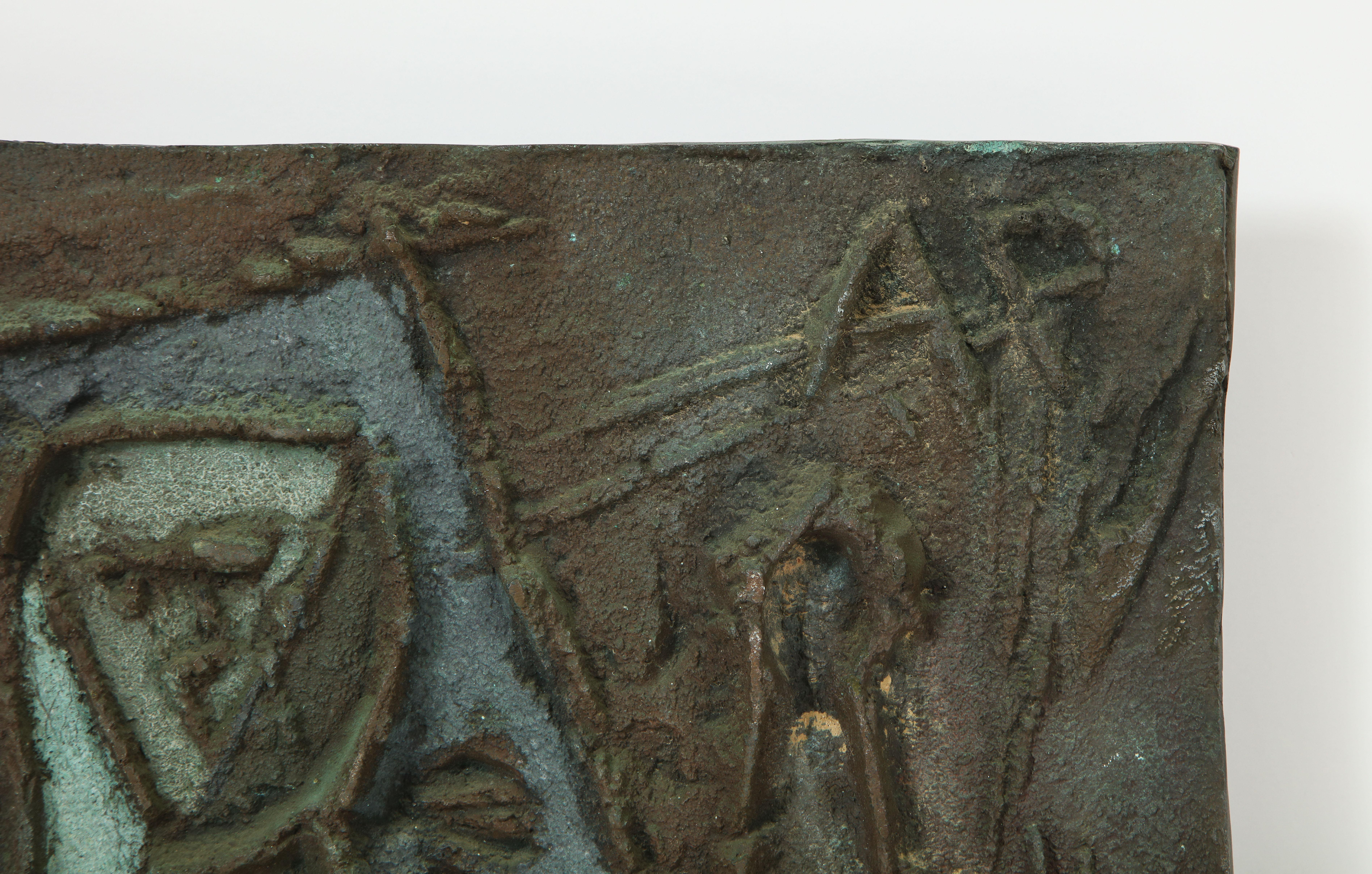 Abbott Pattison Abstract Figural Bronze Plaque 1