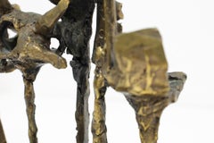 Sculpture en bronze patiné Abbott Pattison, signée, sur socle en marbre