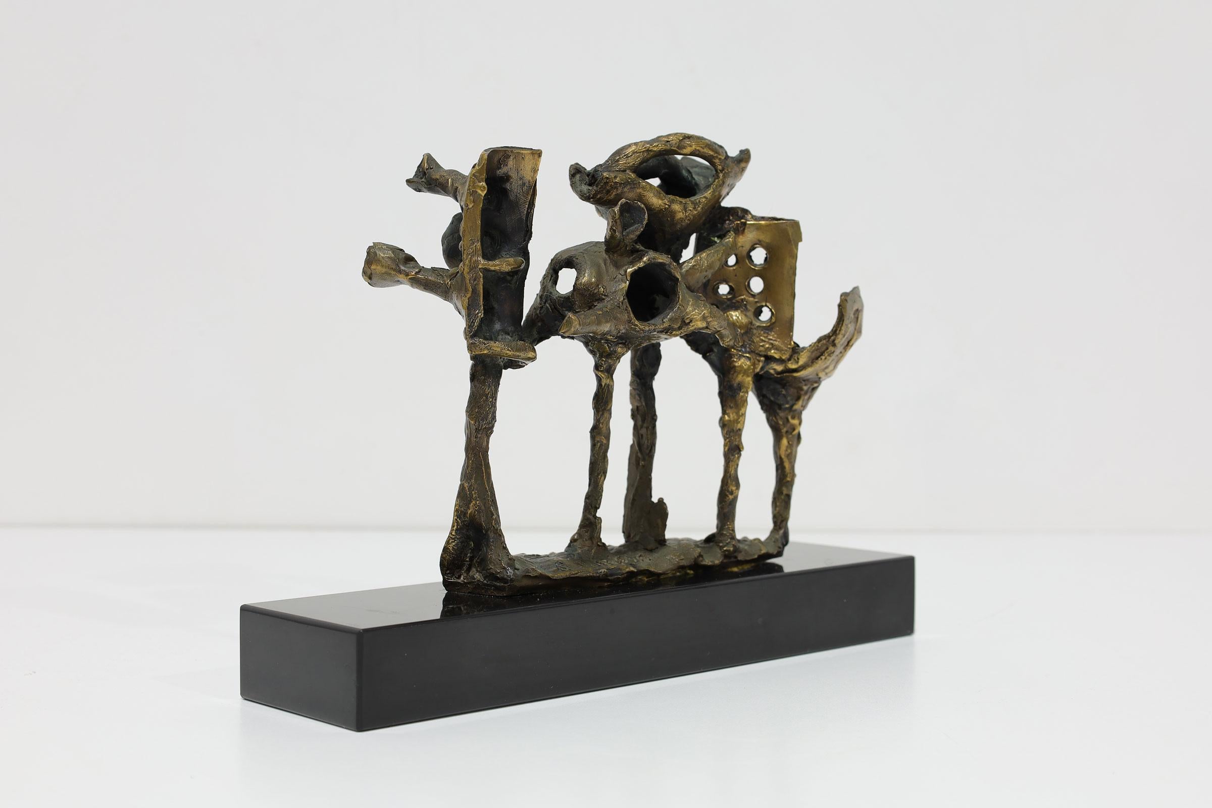 Abbott Pattison-Skulptur aus patinierter Bronze, signiert, auf Marmorsockel im Zustand „Gut“ im Angebot in Dallas, TX