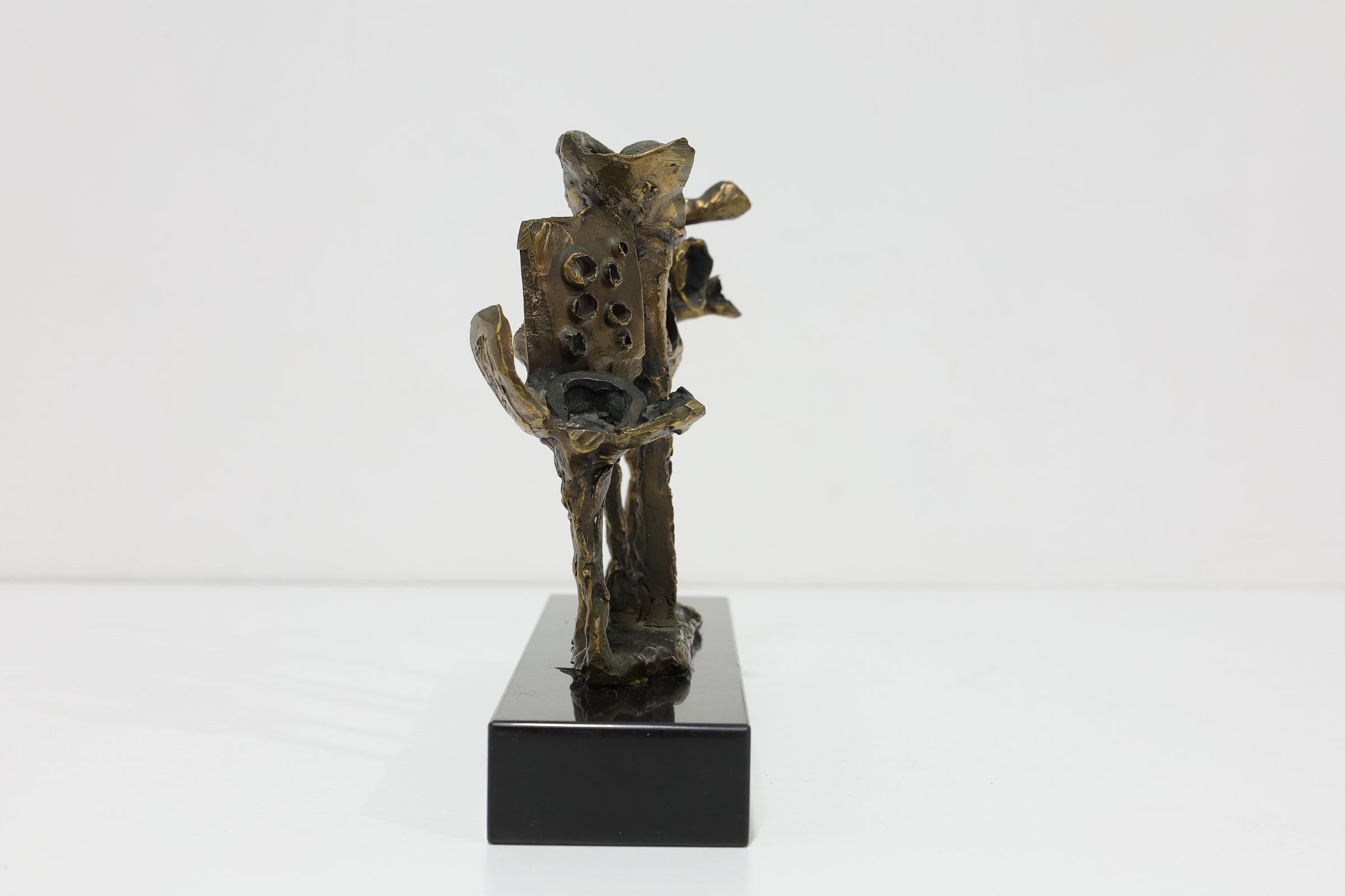 Abbott Pattison-Skulptur aus patinierter Bronze, signiert, auf Marmorsockel im Angebot 1
