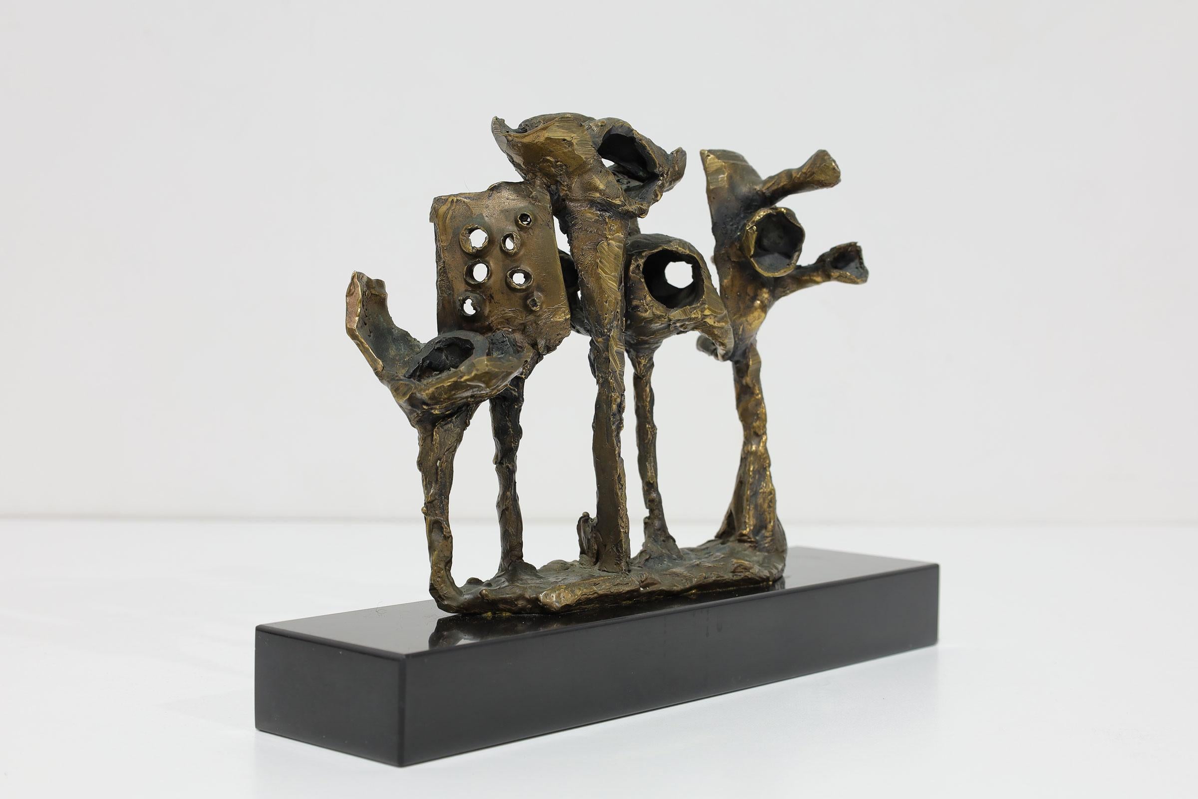 Abbott Pattison-Skulptur aus patinierter Bronze, signiert, auf Marmorsockel im Angebot 2