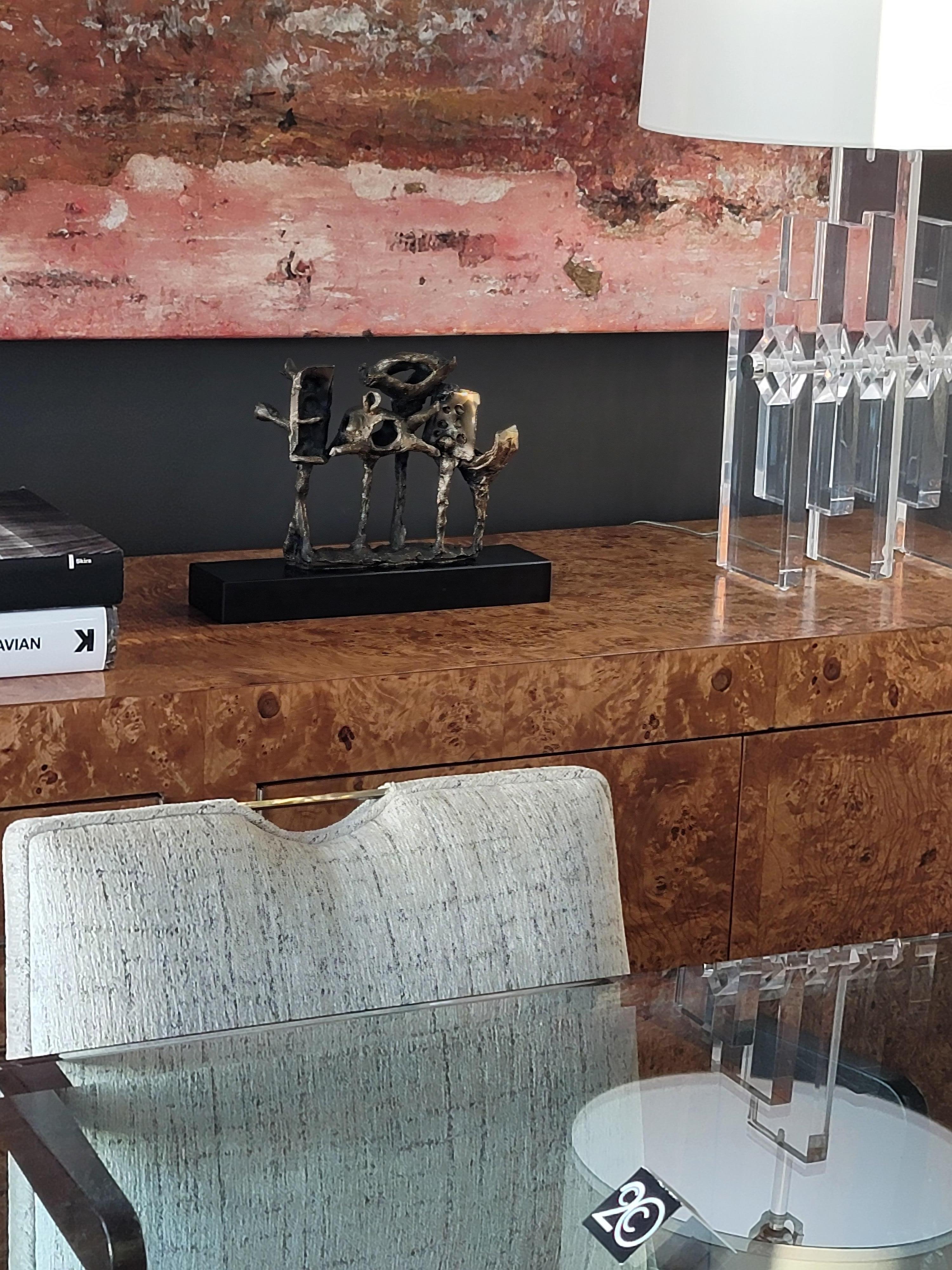 Abbott Pattison-Skulptur aus patinierter Bronze, signiert, auf Marmorsockel im Angebot 3