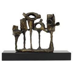 Abbott Pattison Patinated Bronze Sculpture, Signed, on Marble Base
