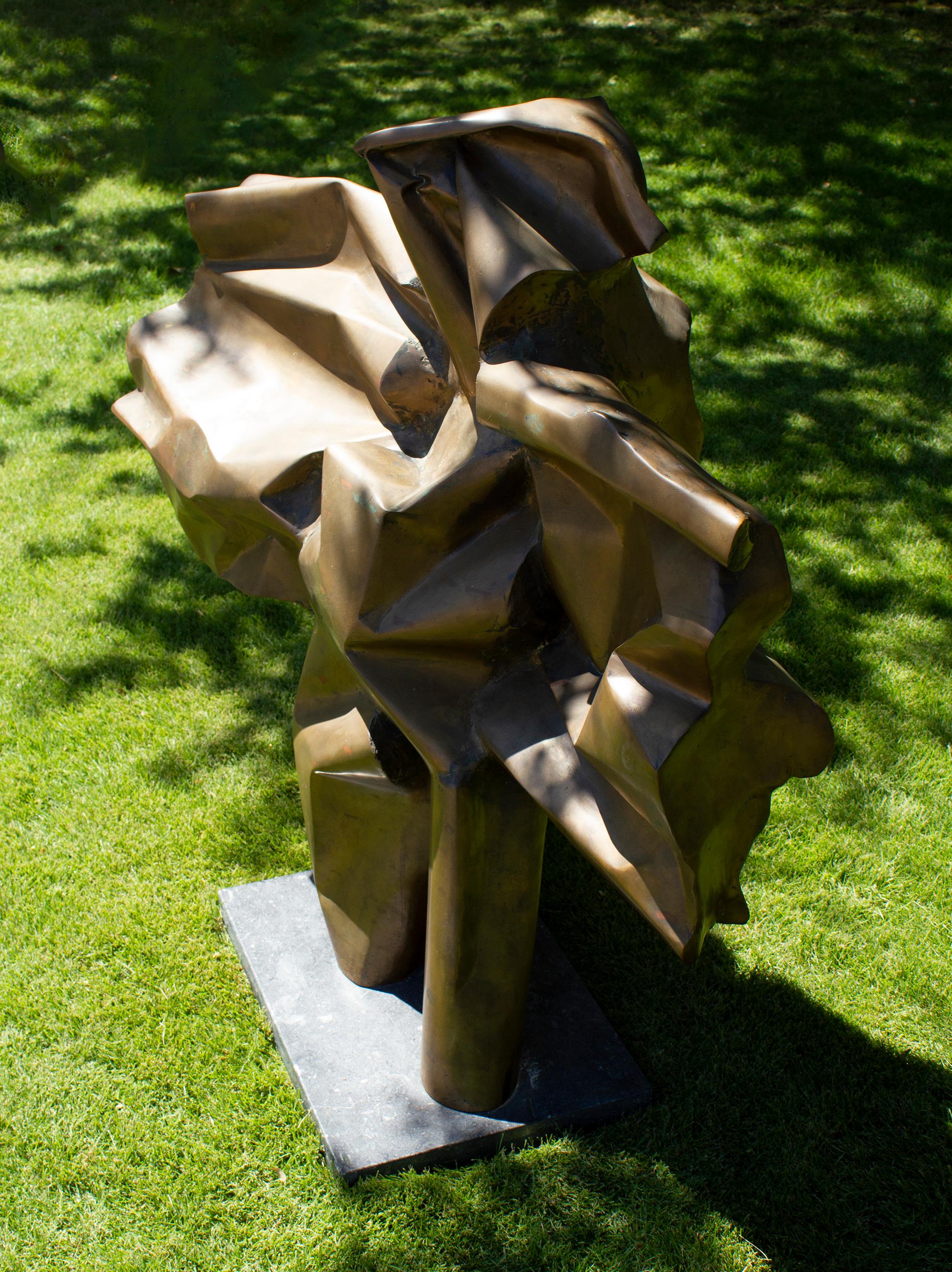 American Abbott Pattison Sculpture Abstract Bronze Titled 'Flight' 1977, Large Scale For Sale