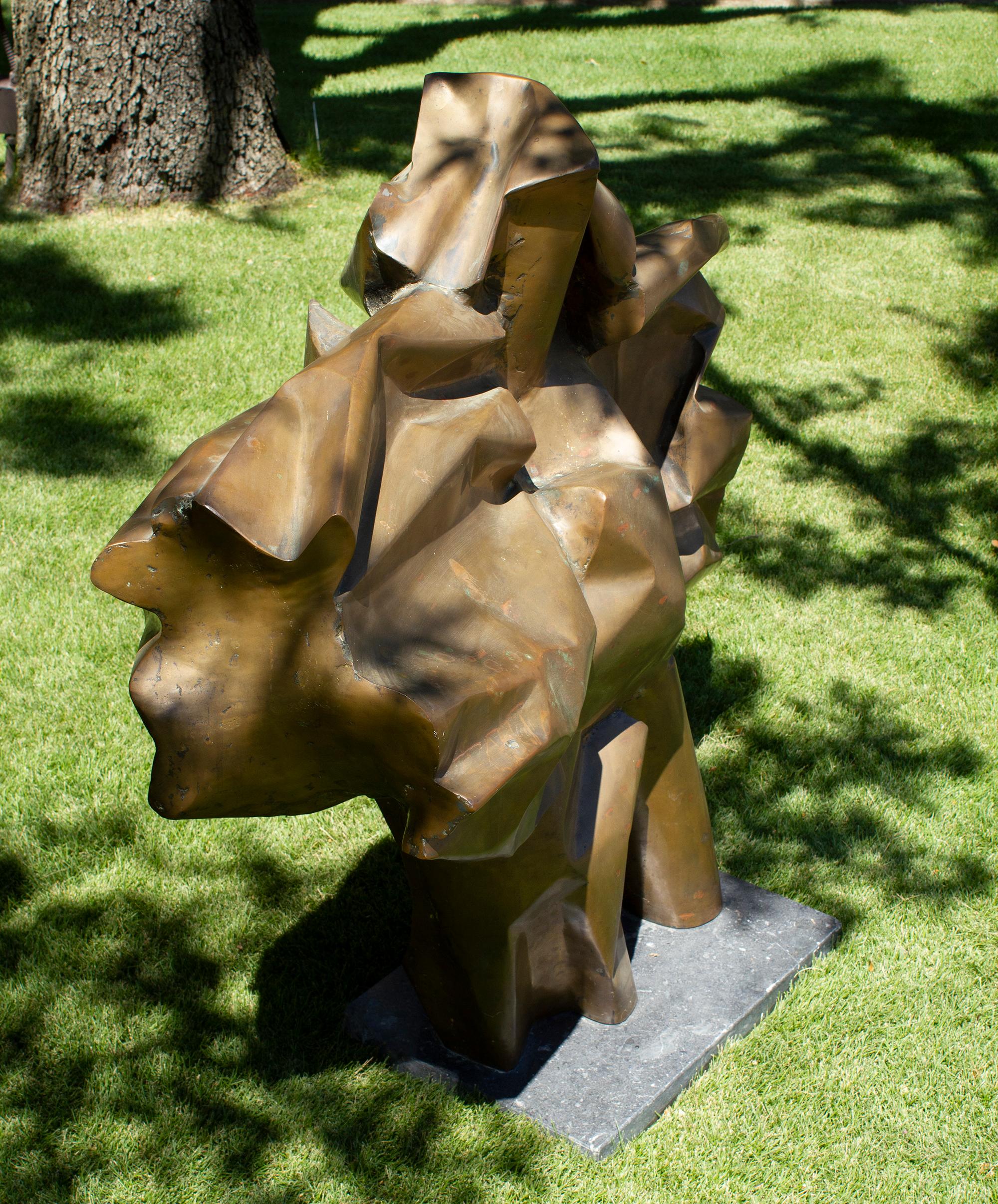 Welded Abbott Pattison Sculpture Abstract Bronze Titled 'Flight' 1977, Large Scale For Sale