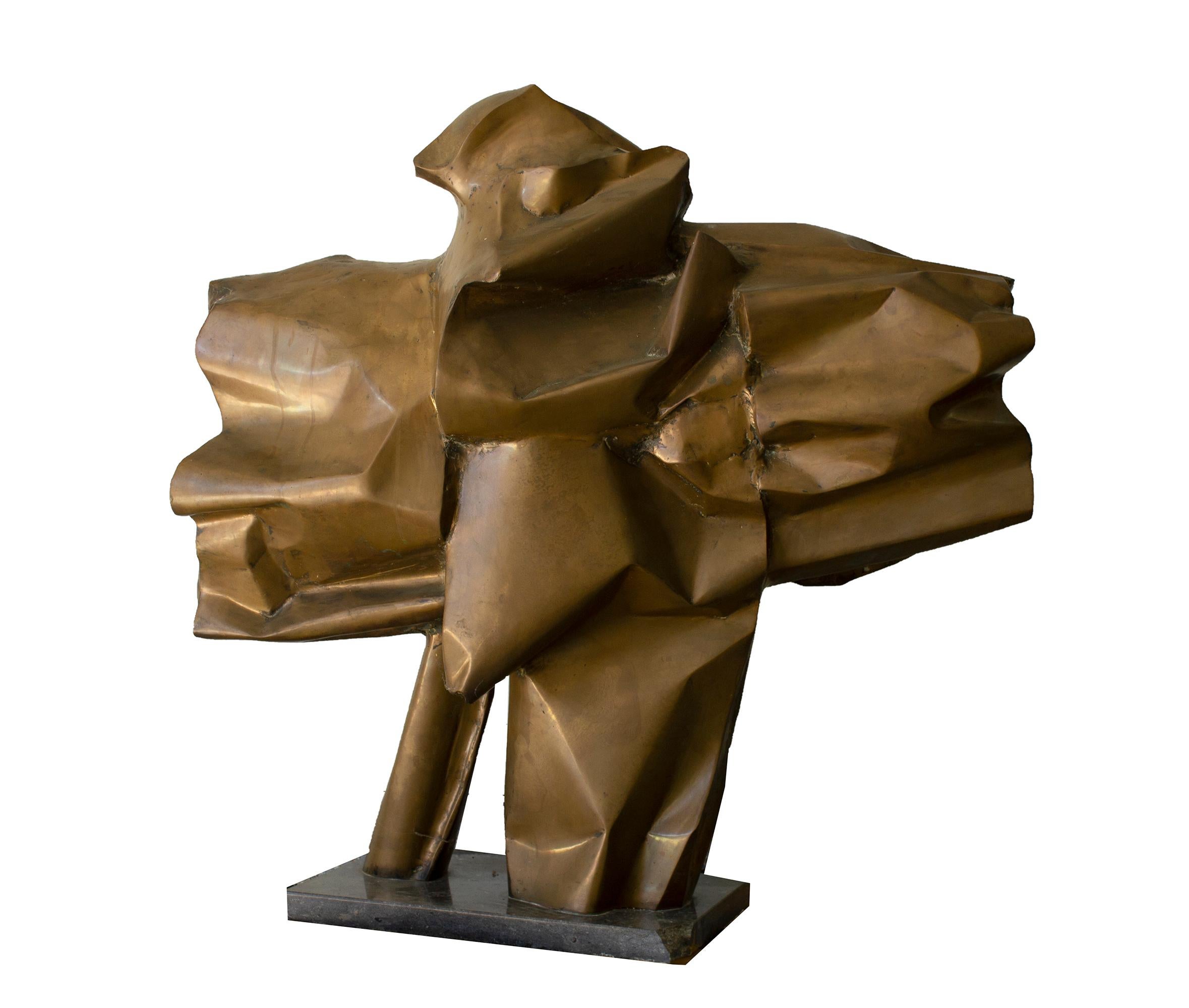 20th Century Abbott Pattison Sculpture Abstract Bronze Titled 'Flight' 1977, Large Scale For Sale