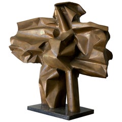 Vintage Abbott Pattison Sculpture Abstract Bronze Titled 'Flight' 1977, Large Scale