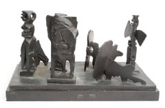 Brutalist Modern Abstract Bronze Sculpture Metropolis Manner of Louise Nevelson