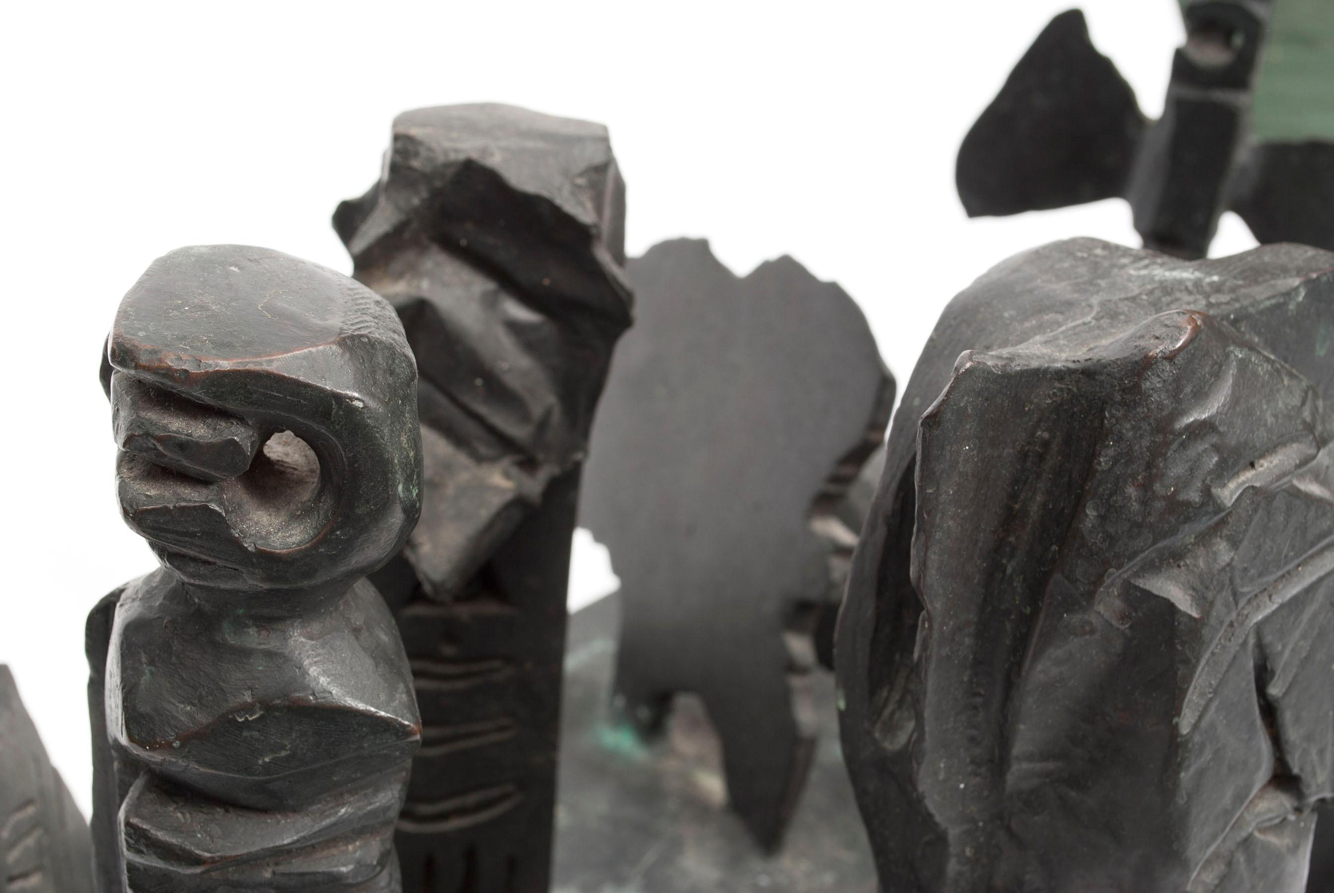 Sculpture abstraite brutaliste Metropolis à la manière de Louise Nevelson en vente 1