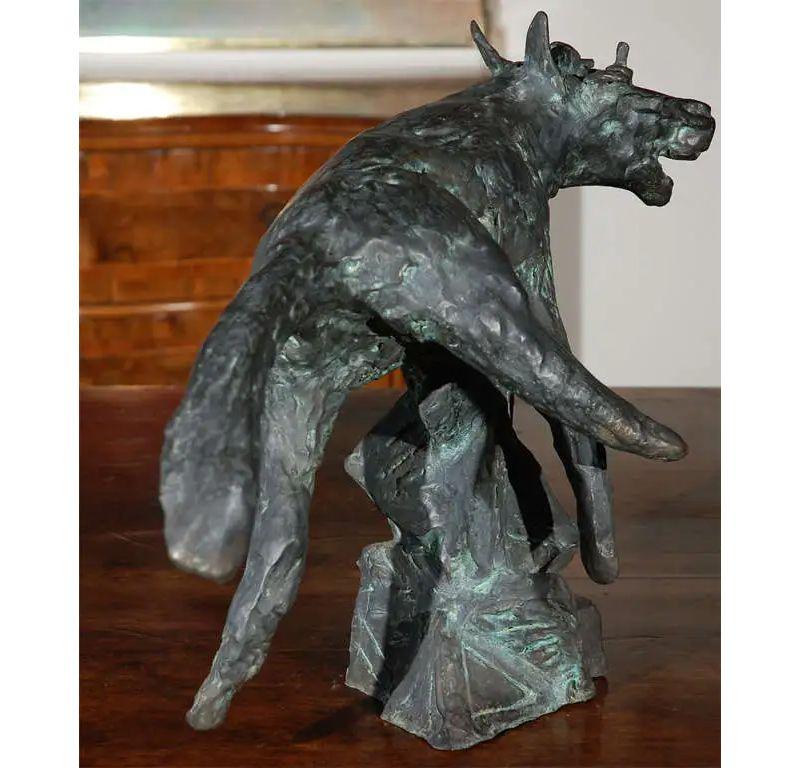 Signed, 1970's Abstract Figurative Bronze Sculpture  For Sale 3