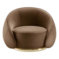 Abbracci Brown Armchair by Lorenza Bozzoli