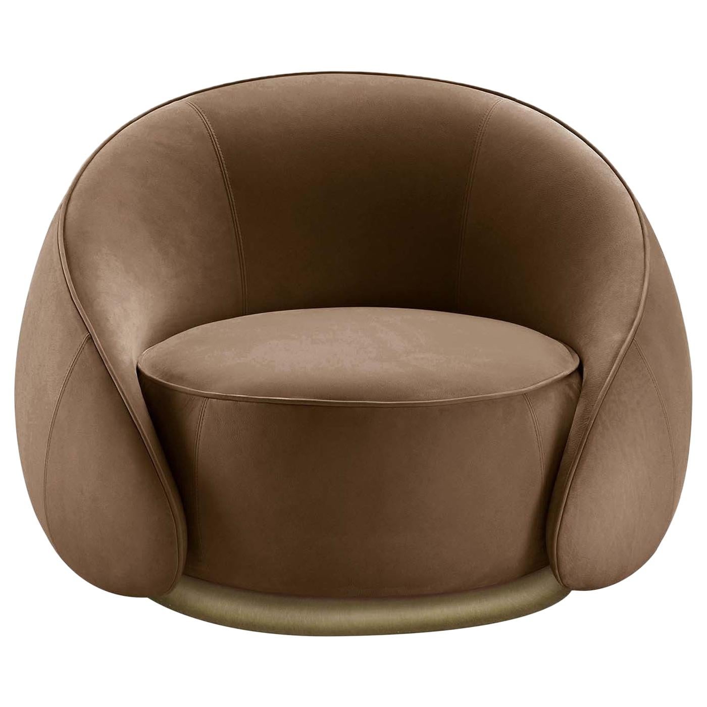 Fauteuil Abbracci marron