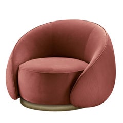 Abbracci Circular Red Armchair by Lorenza Bozzoli