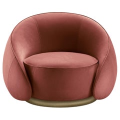 Abbracci Circular Red Armchair by Lorenza Bozzoli