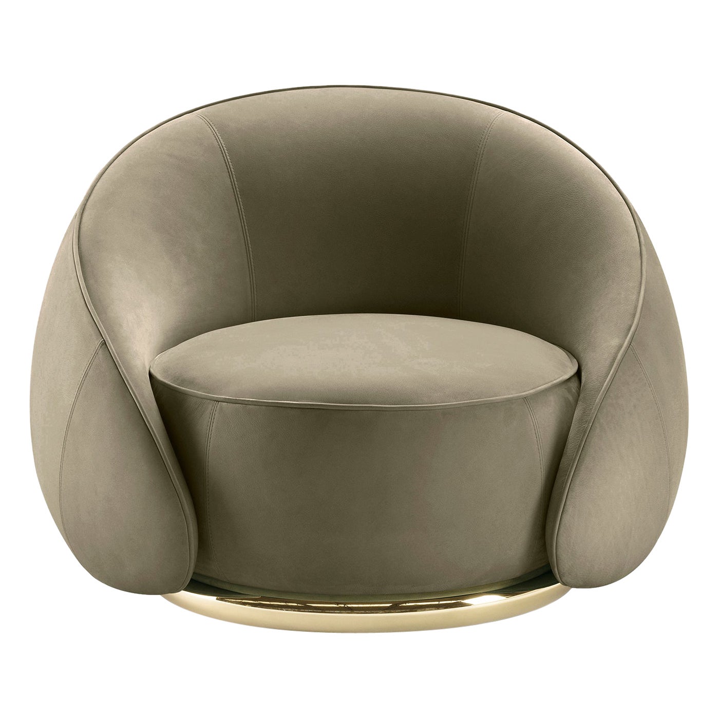 Abbracci Gray Armchair by Lorenza Bozzoli