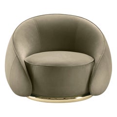 Abbracci Gray Armchair by Lorenza Bozzoli