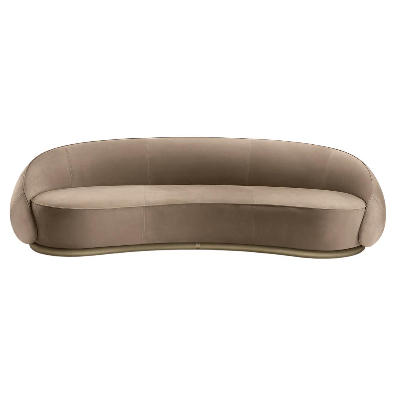 Abbracci Taupe Sofa by Lorenza Bozzoli For Sale