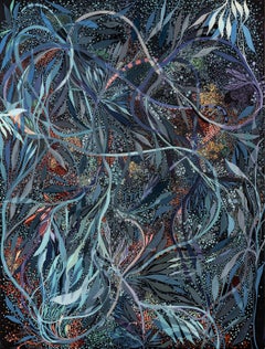 Holding on to a Memory: Color-Rich Organic Abstract Contemporary Art, 40 x 30 in