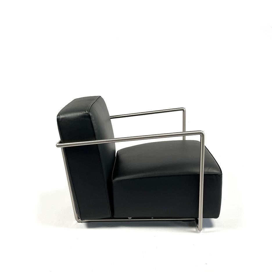Sillón A.B.C. de Antonio Citterio para Flexform
Acero satinado con cuero negro
