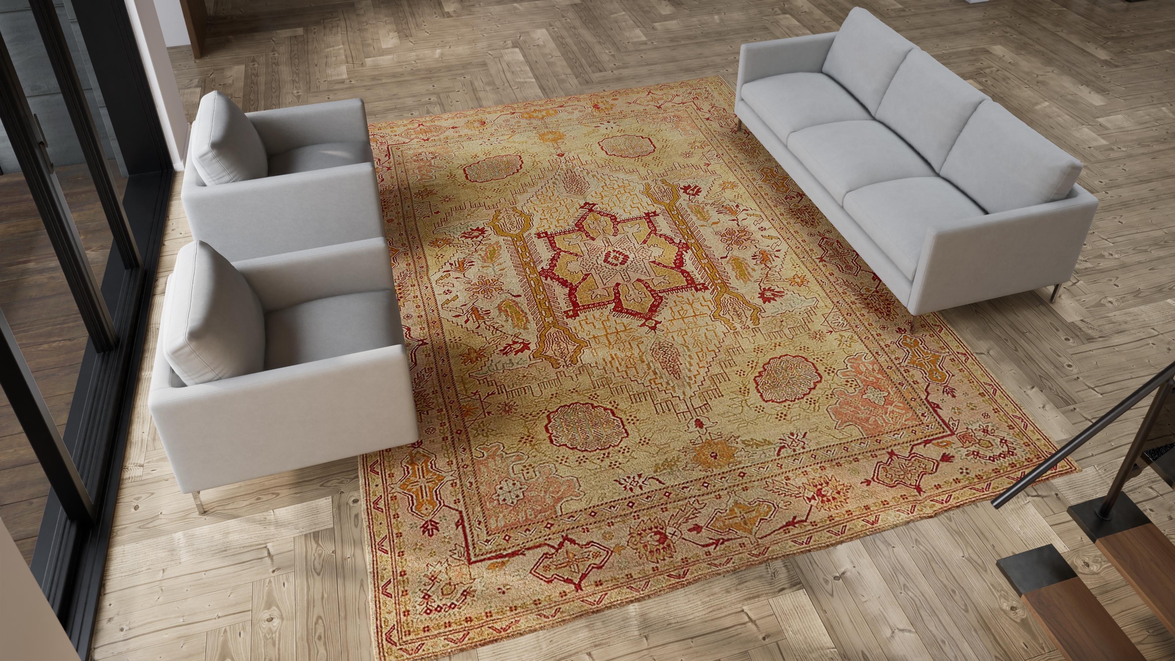 This vintage Anatolian rug was skillfully hand knotted from natural, undyed wool by Turkish artisans. With an organic depth and texture, this heirloom-worthy piece is a versatile foundation for contemporary and traditional interiors alike.