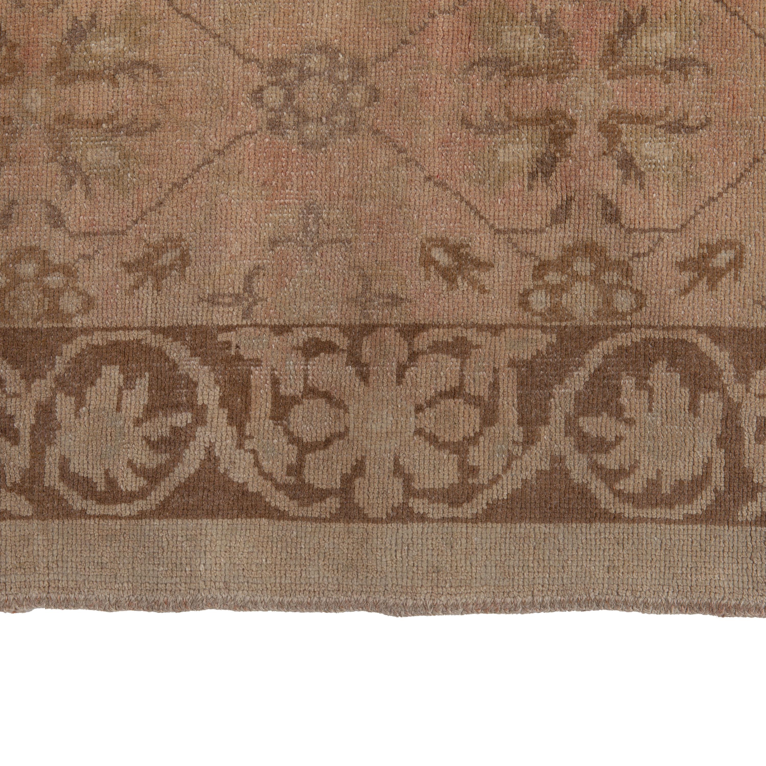 abc carpet Beige Vintage Traditional Khotan Runner - 4'1
