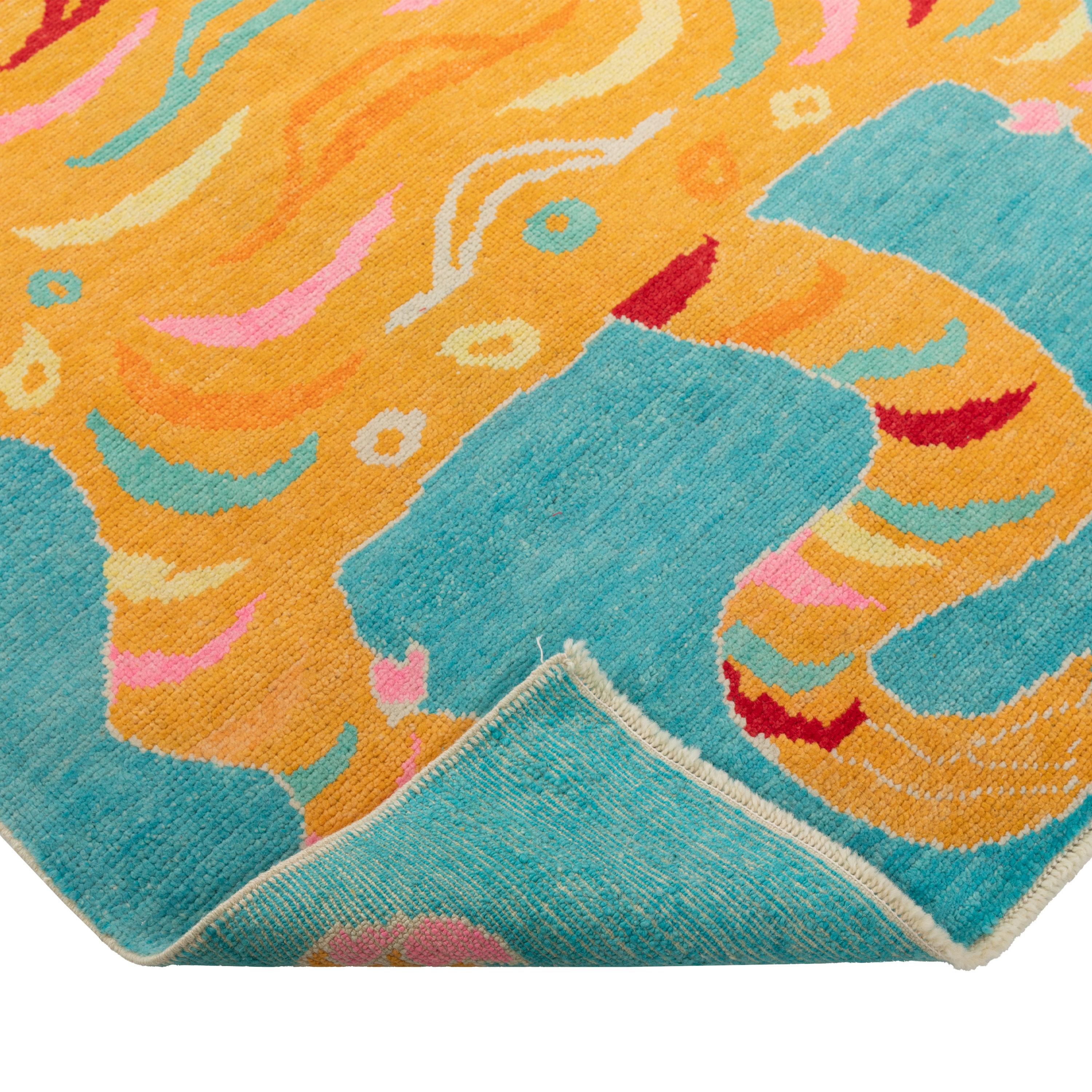 abc Teppich Blau Contemporary Tiger Wool Rug - 4'8