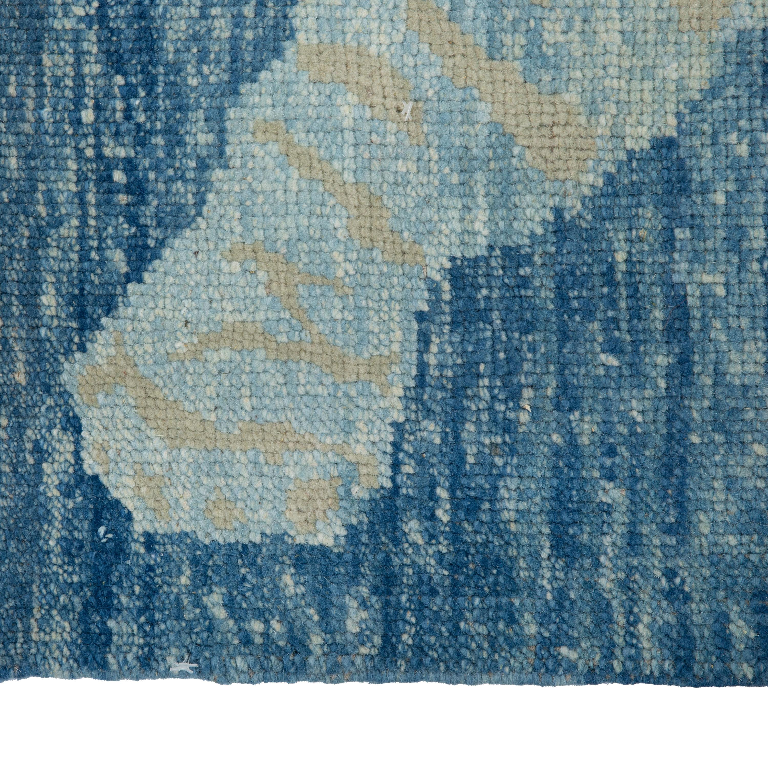 Der moderne türkische Wollteppich Blue Tiger - 5'7