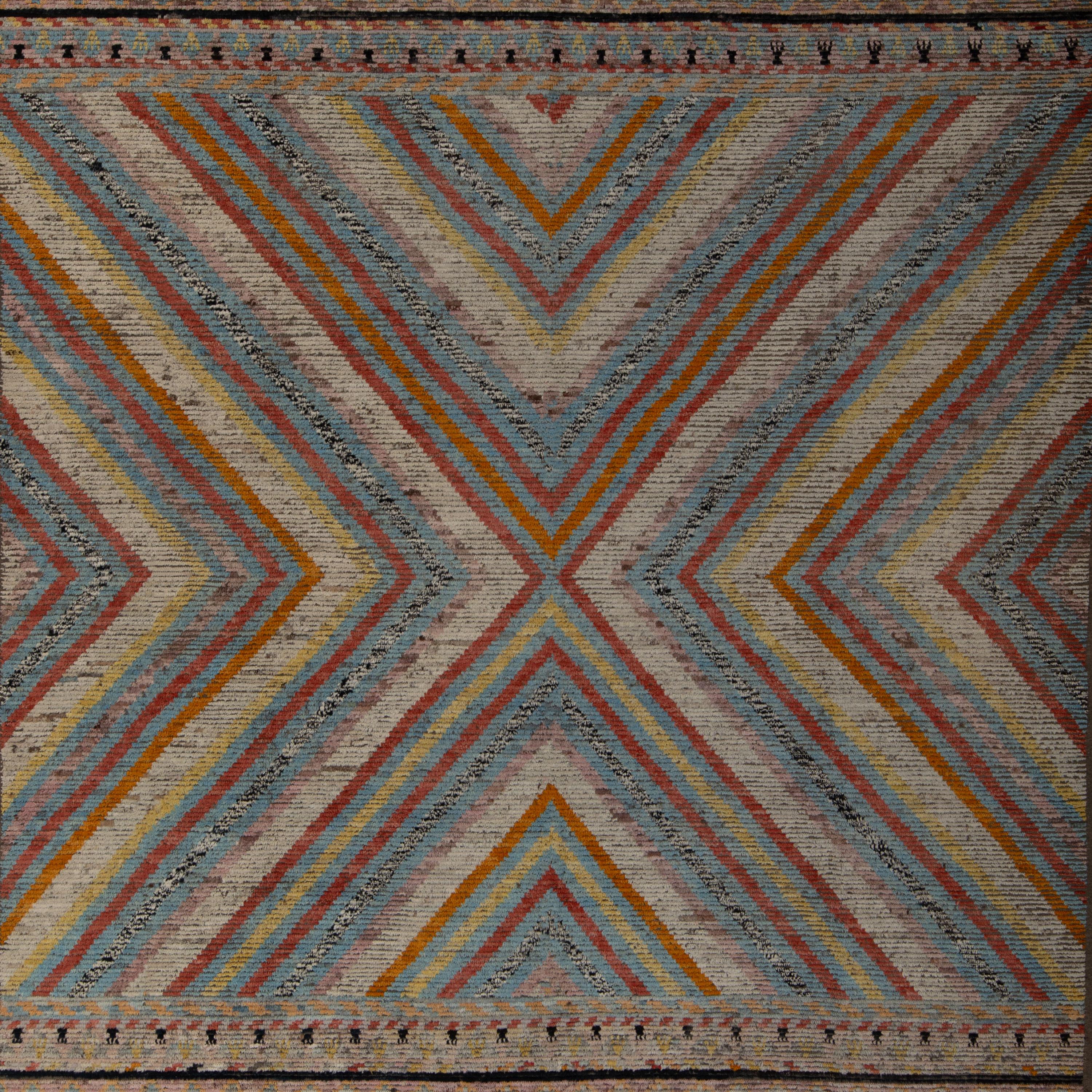 abc Teppich Blauer Zameen Übergangs-Wollteppich - 9'6