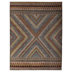 abc carpet Blue Zameen Transitional Wool Rug - 9'6" x 12'