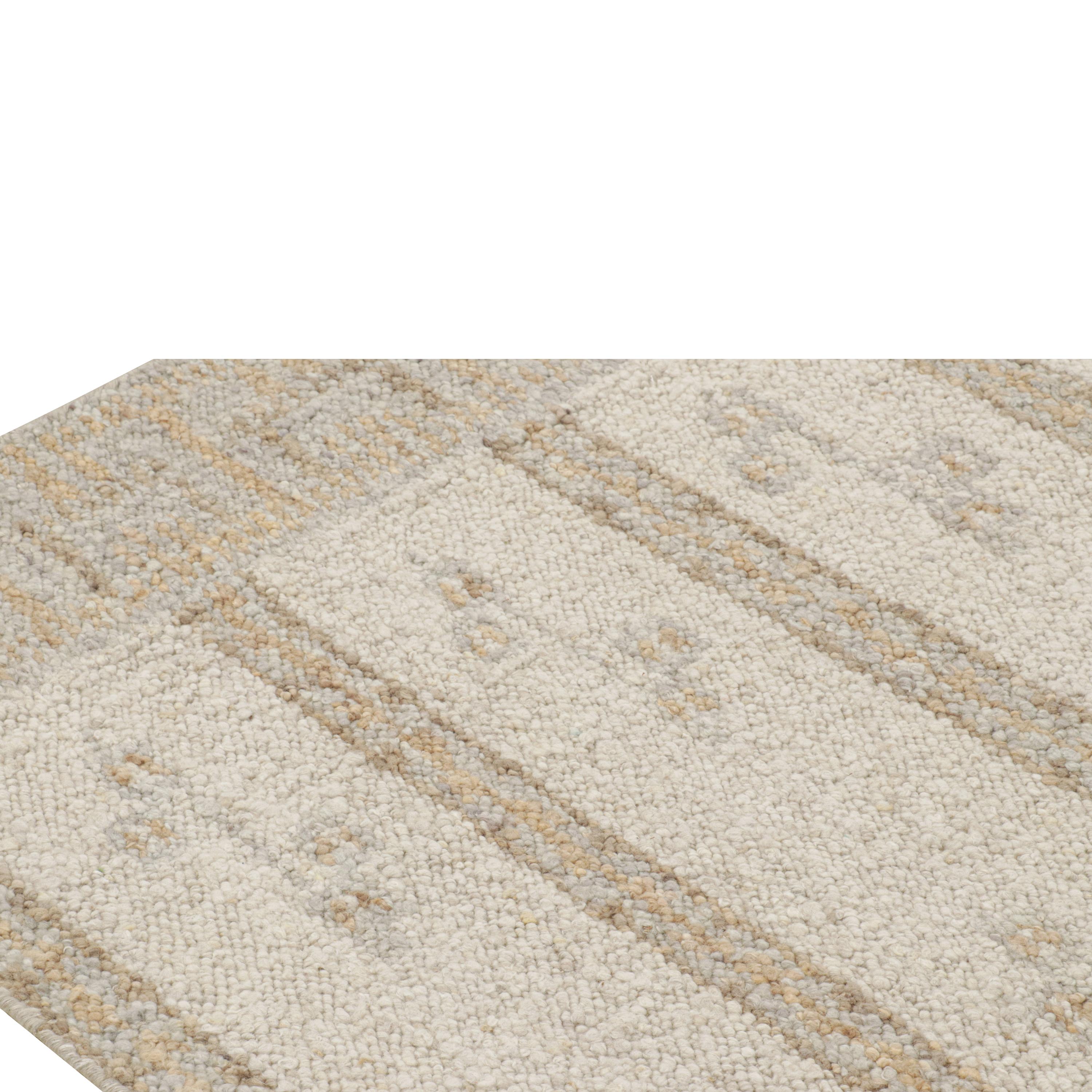 Scandinavo moderno abc carpet Tappeto in lana a trama piatta marrone di ispirazione svedese - 8'2