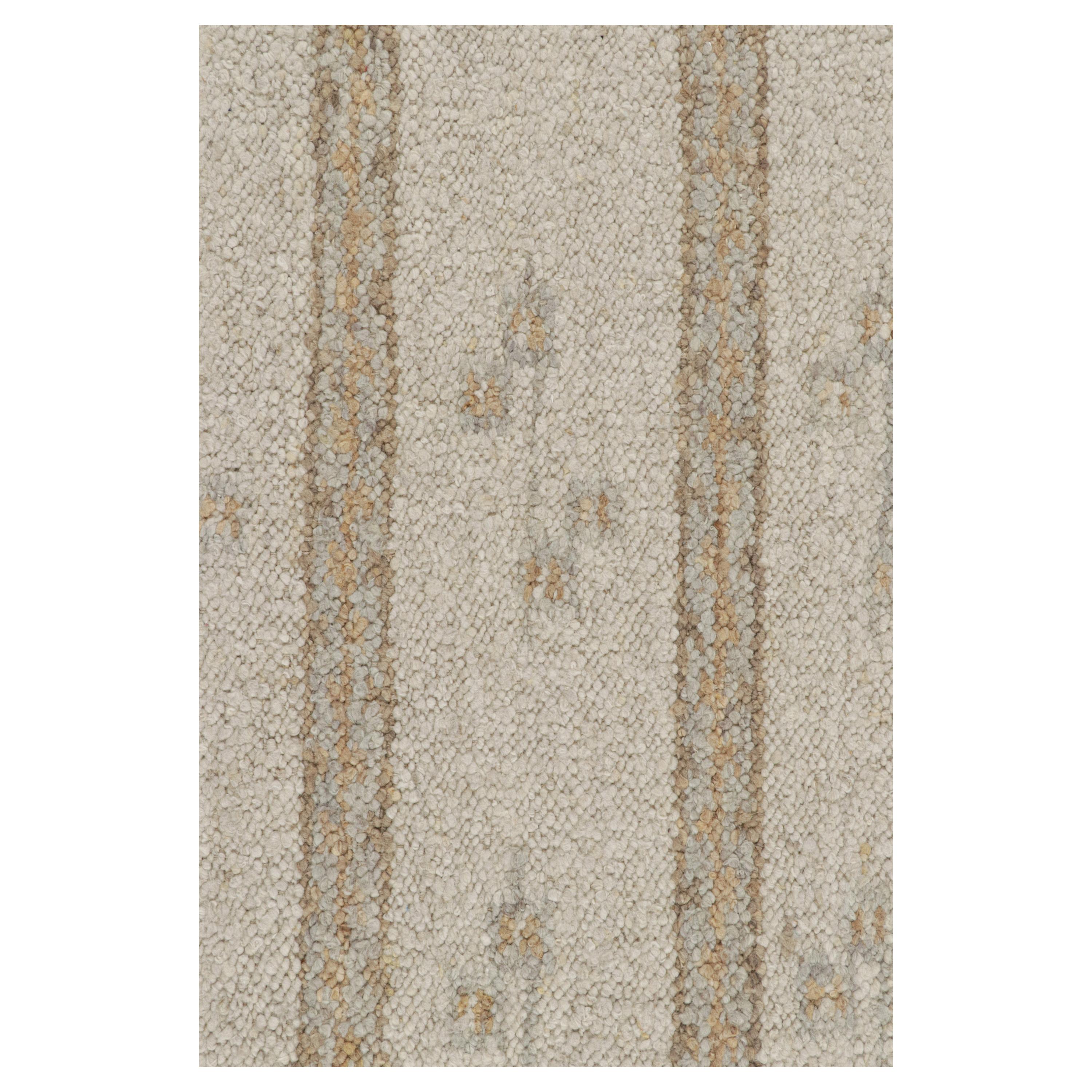 abc carpet Tappeto in lana a trama piatta marrone di ispirazione svedese - 8'2