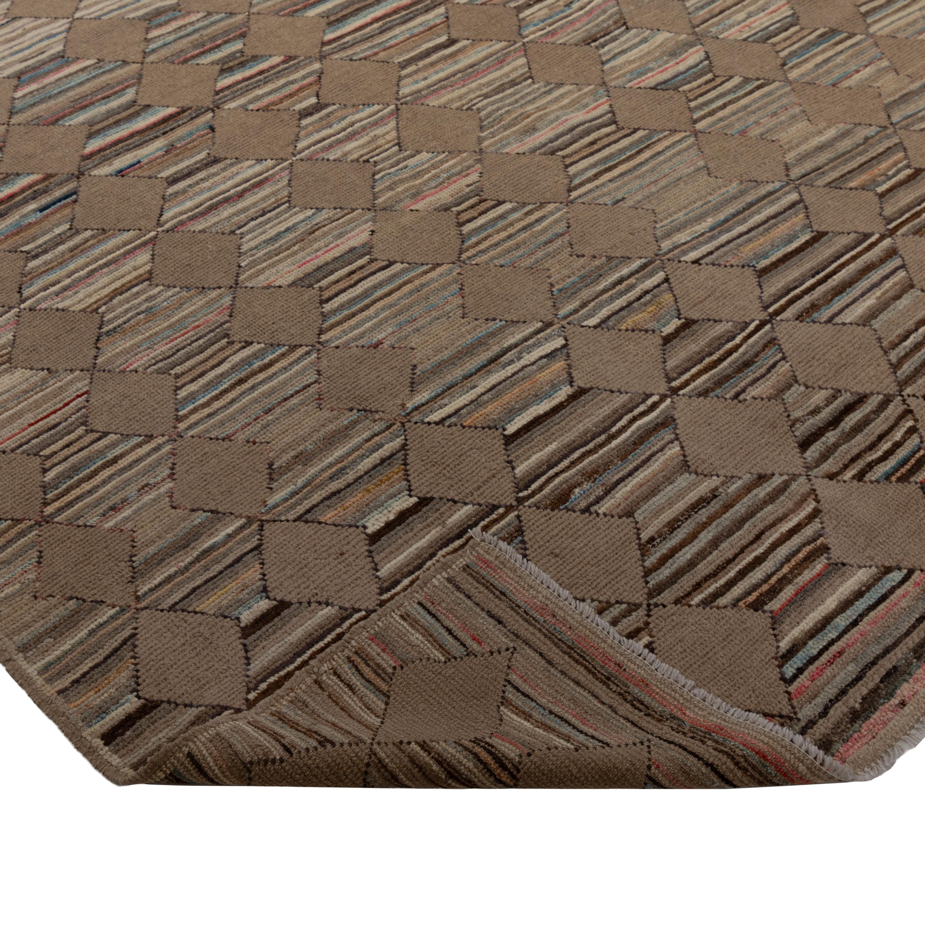 abc Teppich Brown Zameen Transitional Wollteppich - 5'10