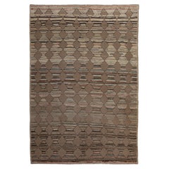abc carpet Brown Zameen Transitional Wool Rug - 5'10" x 8'8"