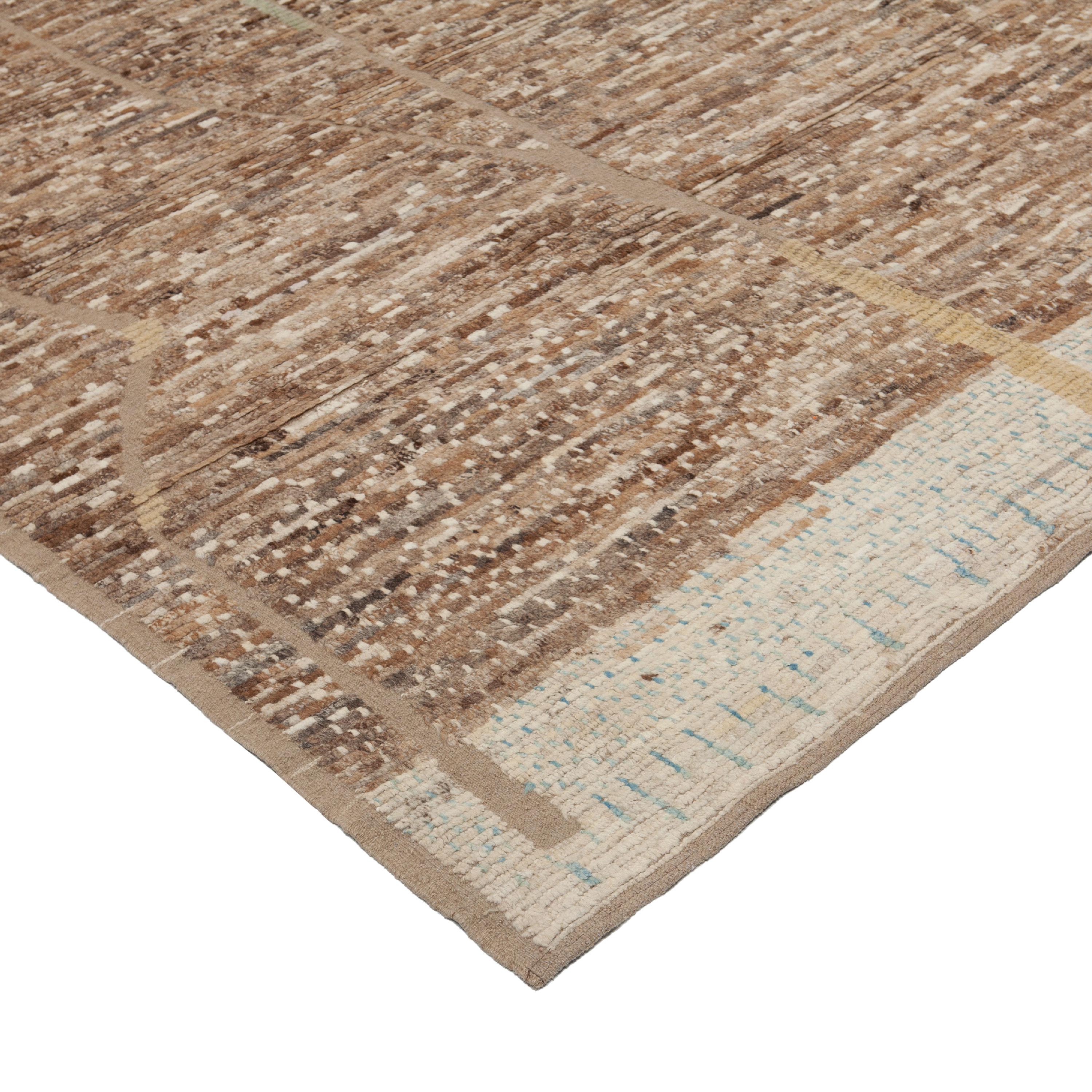 Tappeto abc Brown Zameen Transitional Wool Rug - 9'6