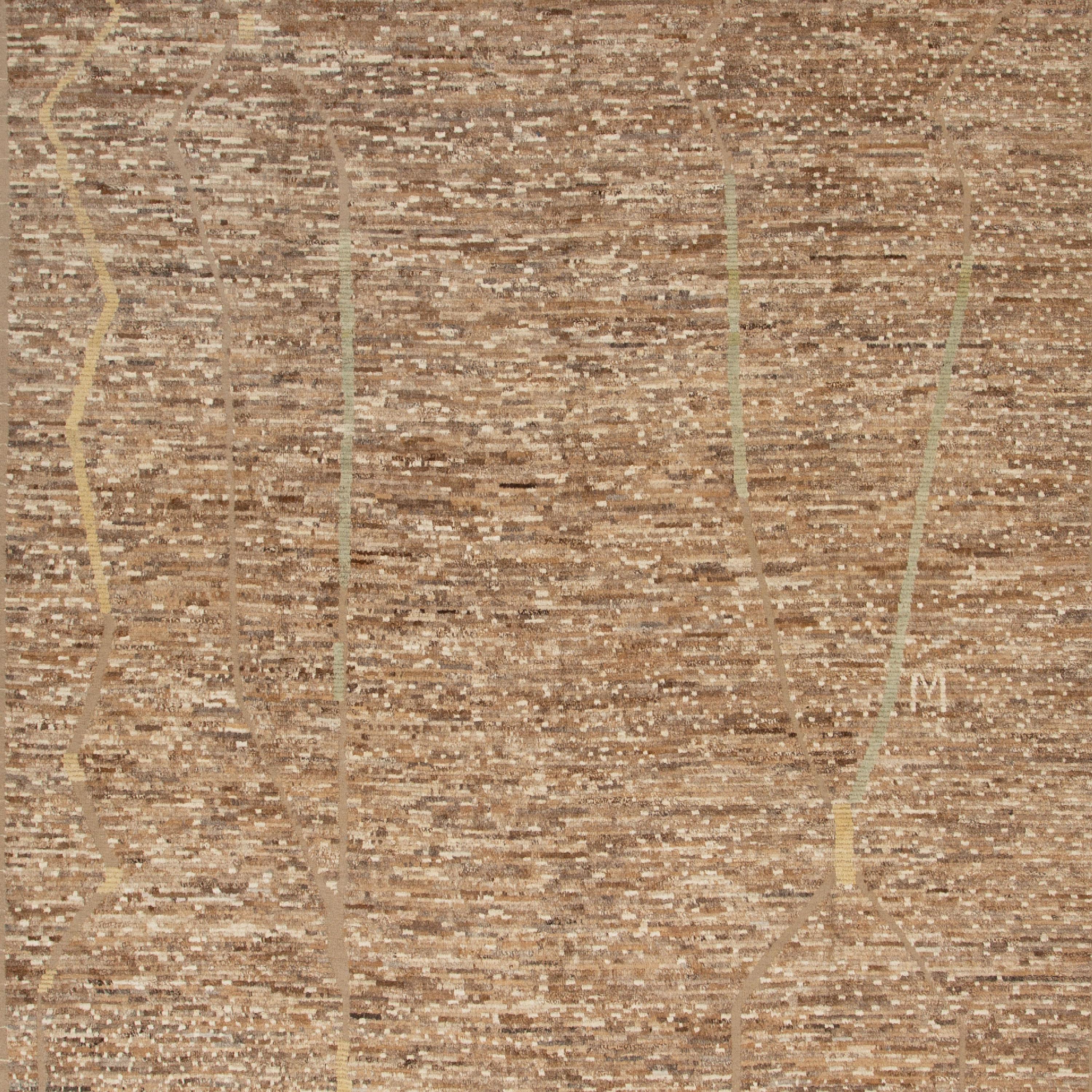 Lana Tappeto abc Brown Zameen Transitional Wool Rug - 9'6
