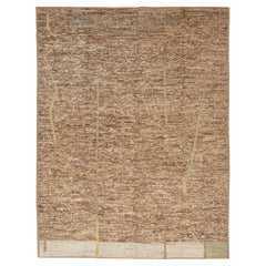 abc carpet Brown Zameen Transitional Wool Rug - 9'6" x 12'3"