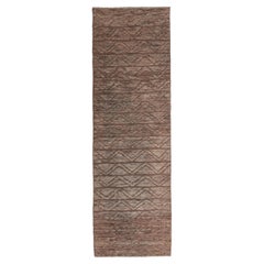 abc carpet Brown Zameen Transitional Wool Runner - 3' x 9'10"