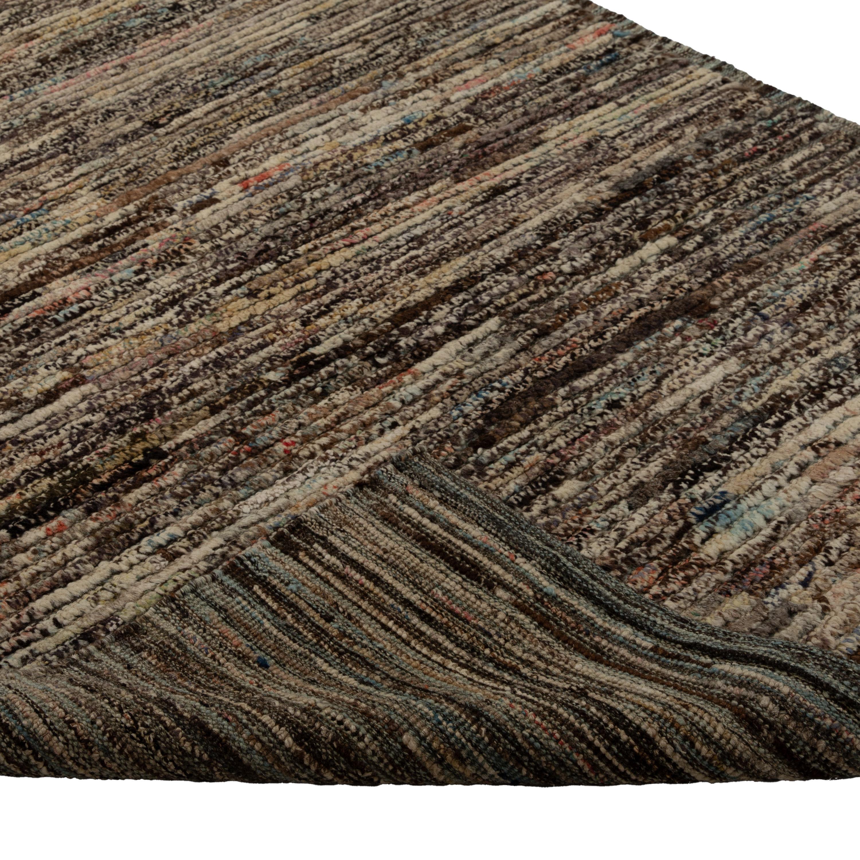 abc carpet Brown Zameen Transitional Wool Runner - 3'10