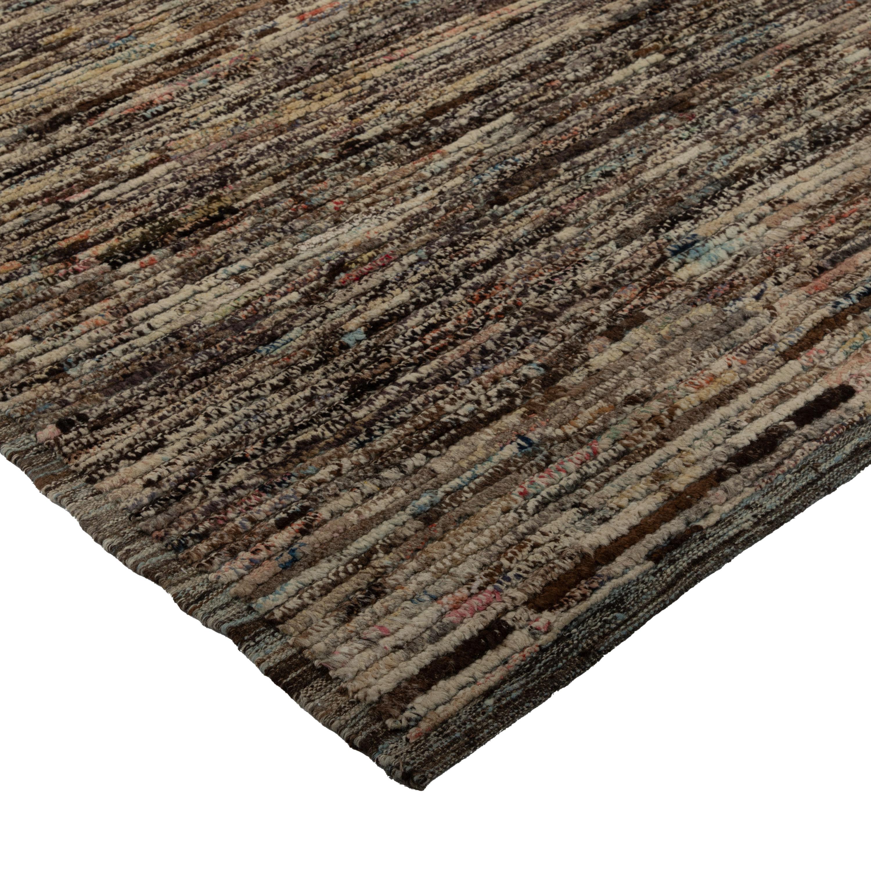 abc carpet Brown Zameen Transitional Wool Runner - 3'10
