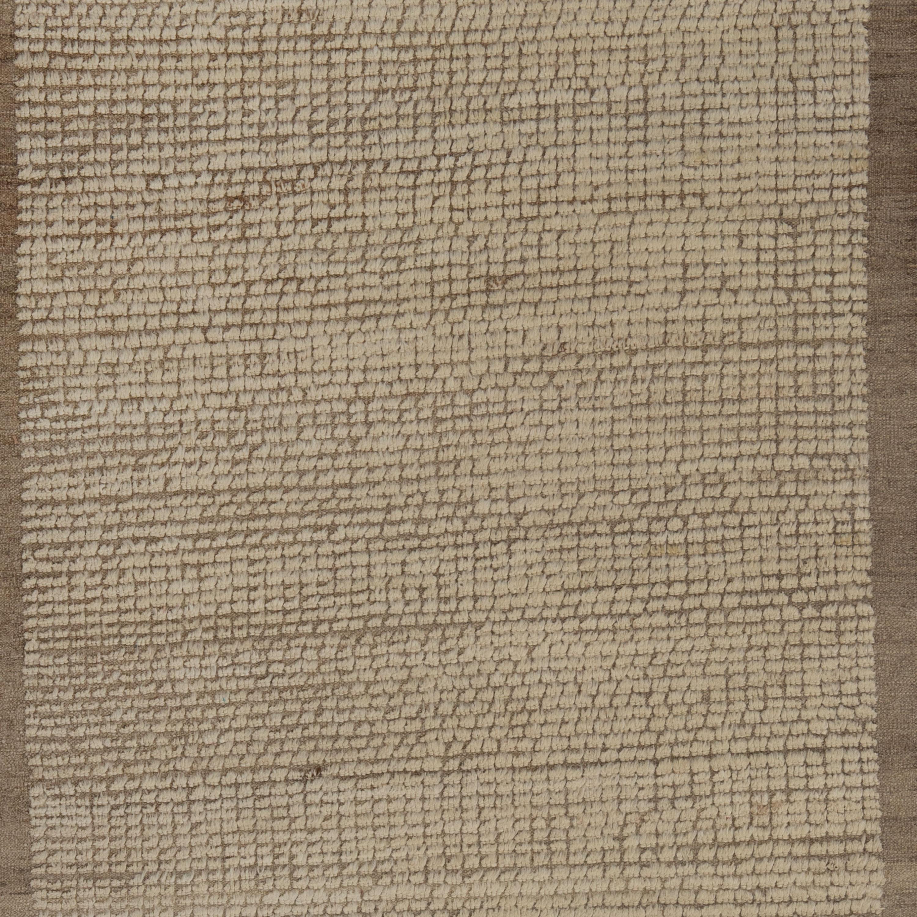 abc carpet Brown Zameen Transitional Wool Runner - 3'5