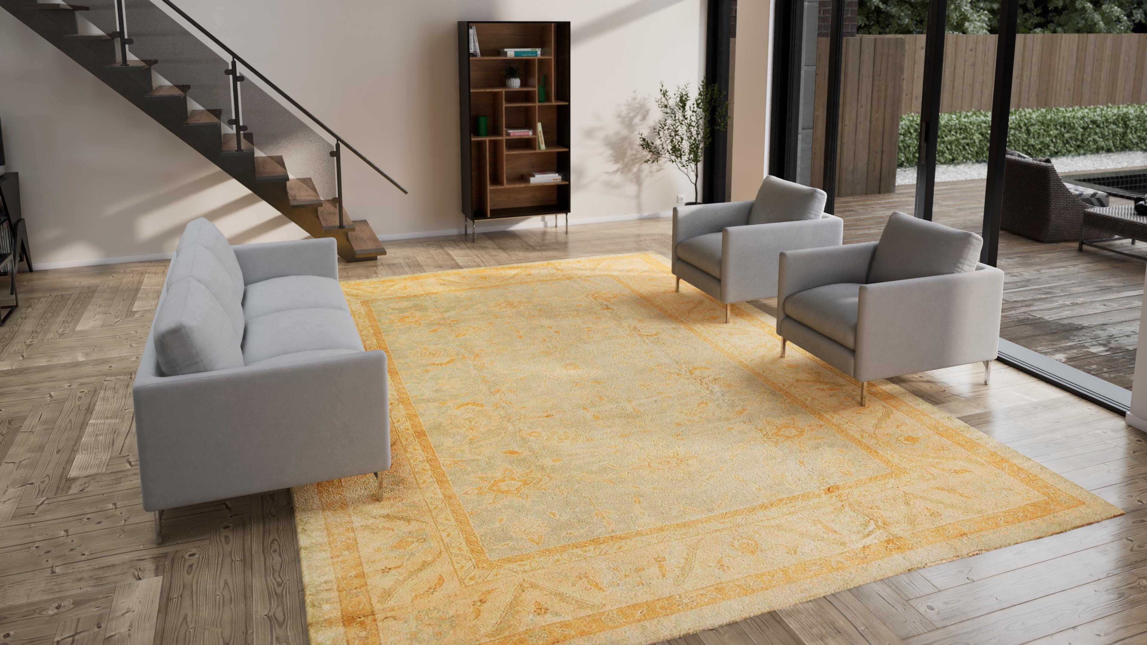 abc carpet Gold Turkish Oushak Rug - 11'0