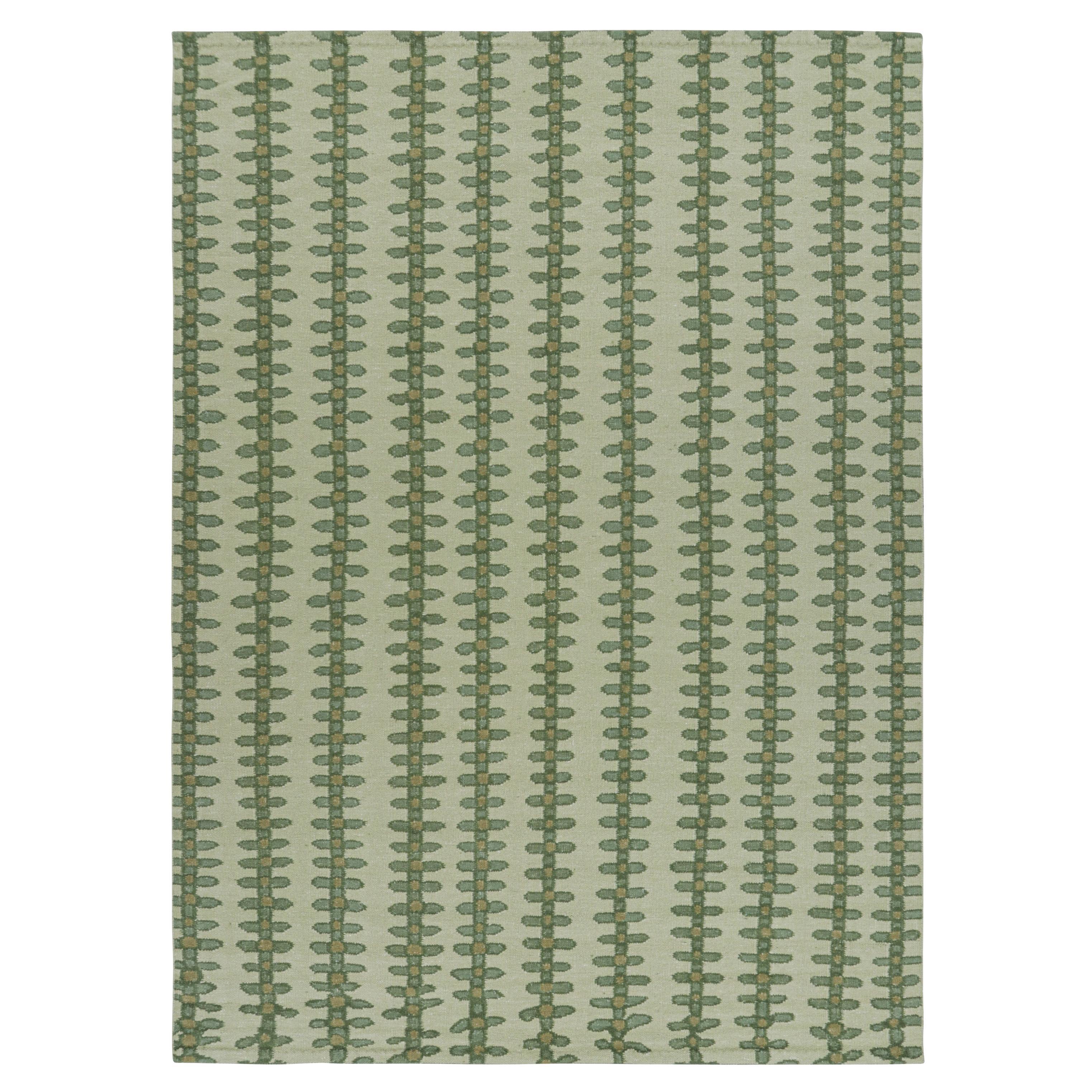 abc carpet Green Swedish Inspired Flatweave Wool Rug - 10'1" x 14'