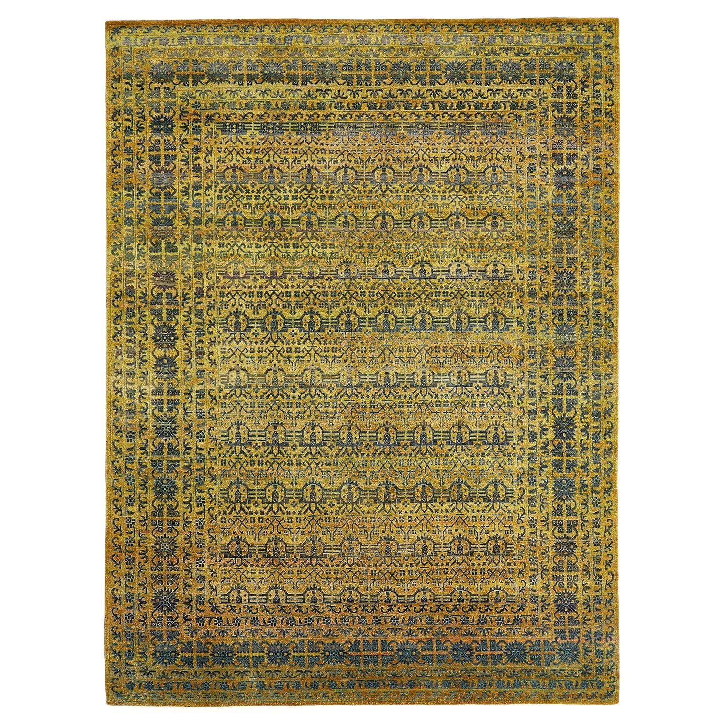 abc carpet Green Alchemy Transitional Wool Silk Blend Rug - 9'1" x 12'2"