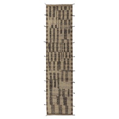 abc carpet Grey Zameen Transitional Wool Runner - 3'4" x 13'9"