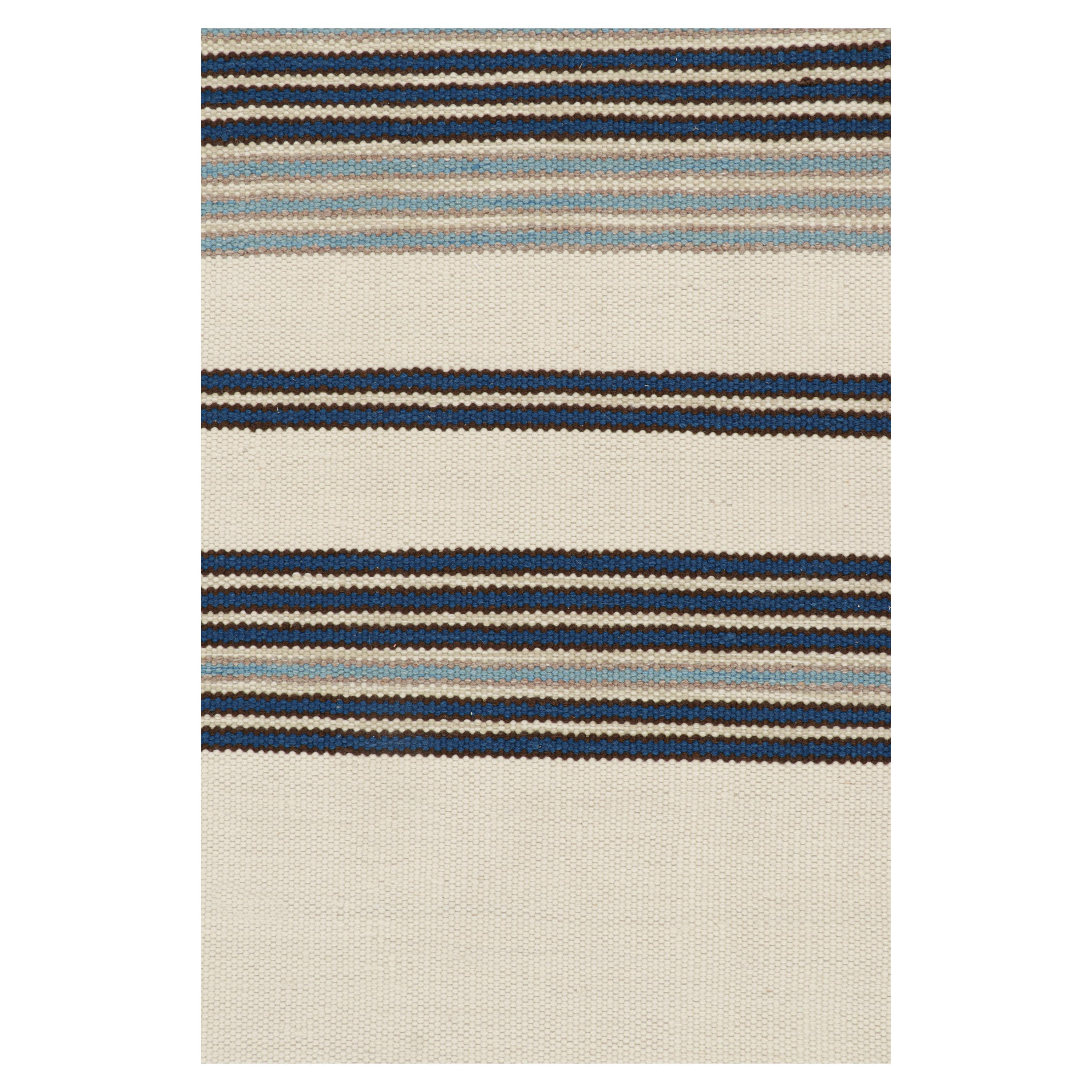 Scandinavo moderno abc carpet Tappeto in lana a trama piatta di ispirazione svedese avorio - 9'10