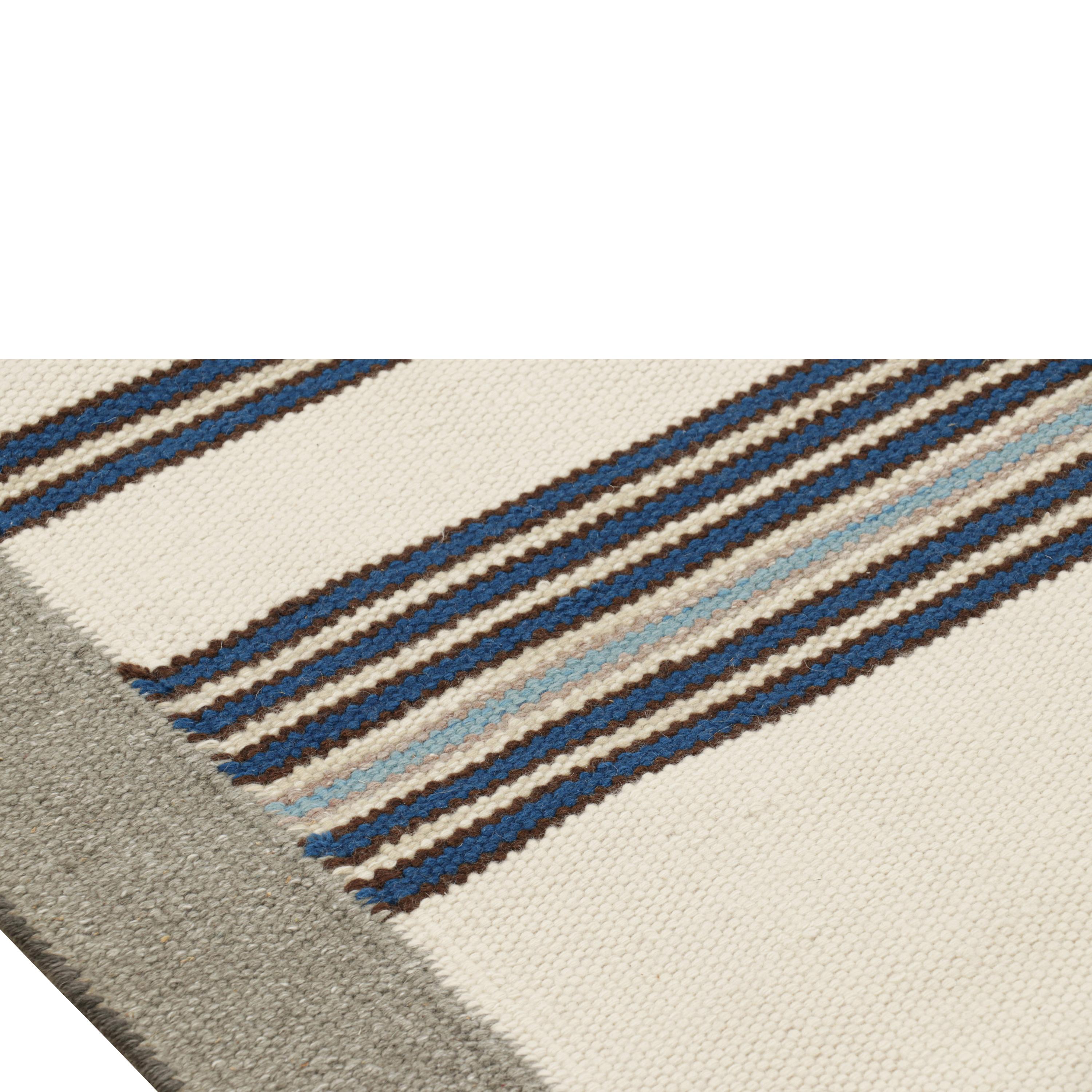 abc carpet Tappeto in lana a trama piatta di ispirazione svedese avorio - 9'10