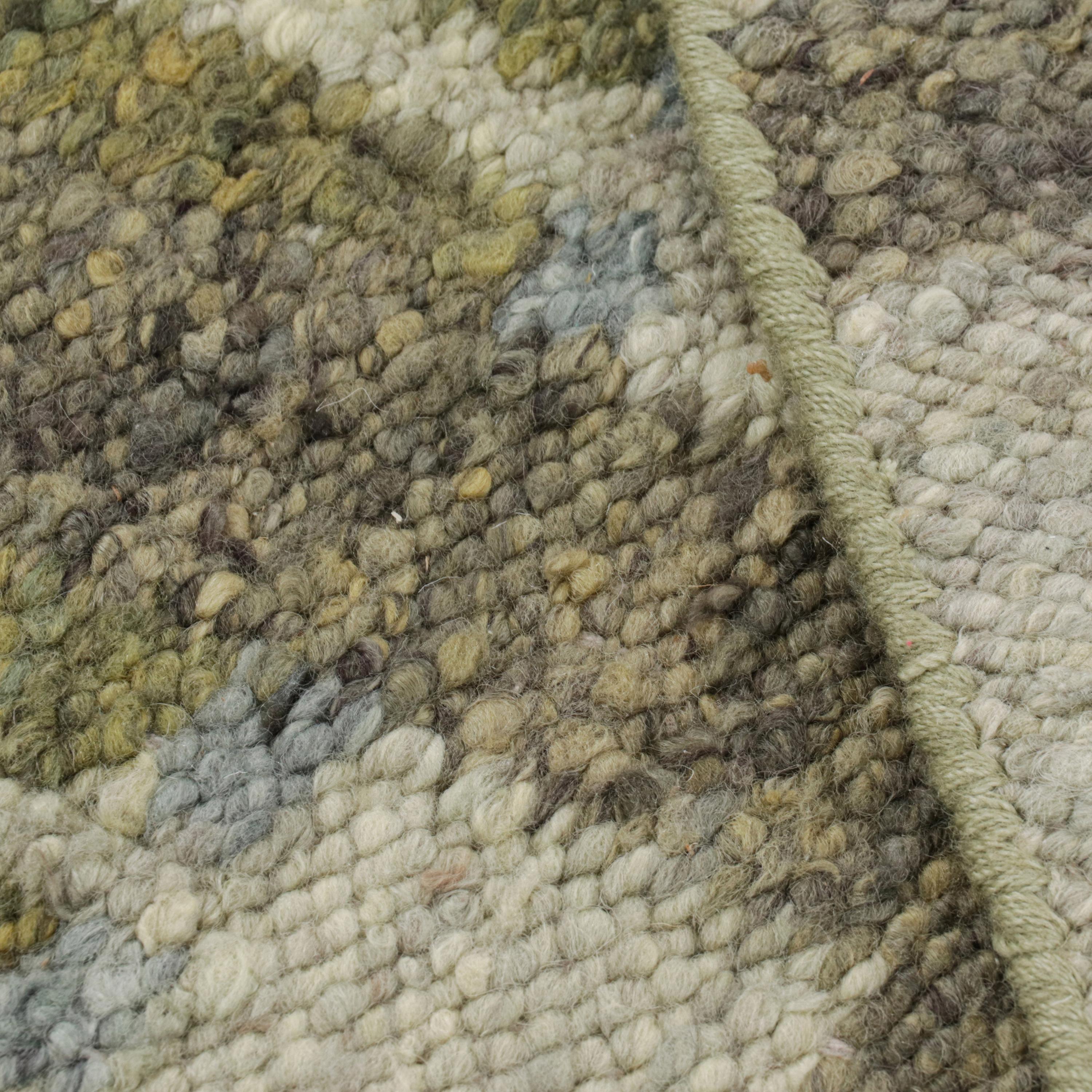 The Multicolored Swedish Inspired Flatweave Wool Contemporary Rug, measuring 7'9