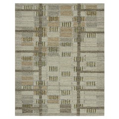 abc carpet Tappeto multicolore in lana a trama piatta di ispirazione svedese - 7'9" x 10'1"