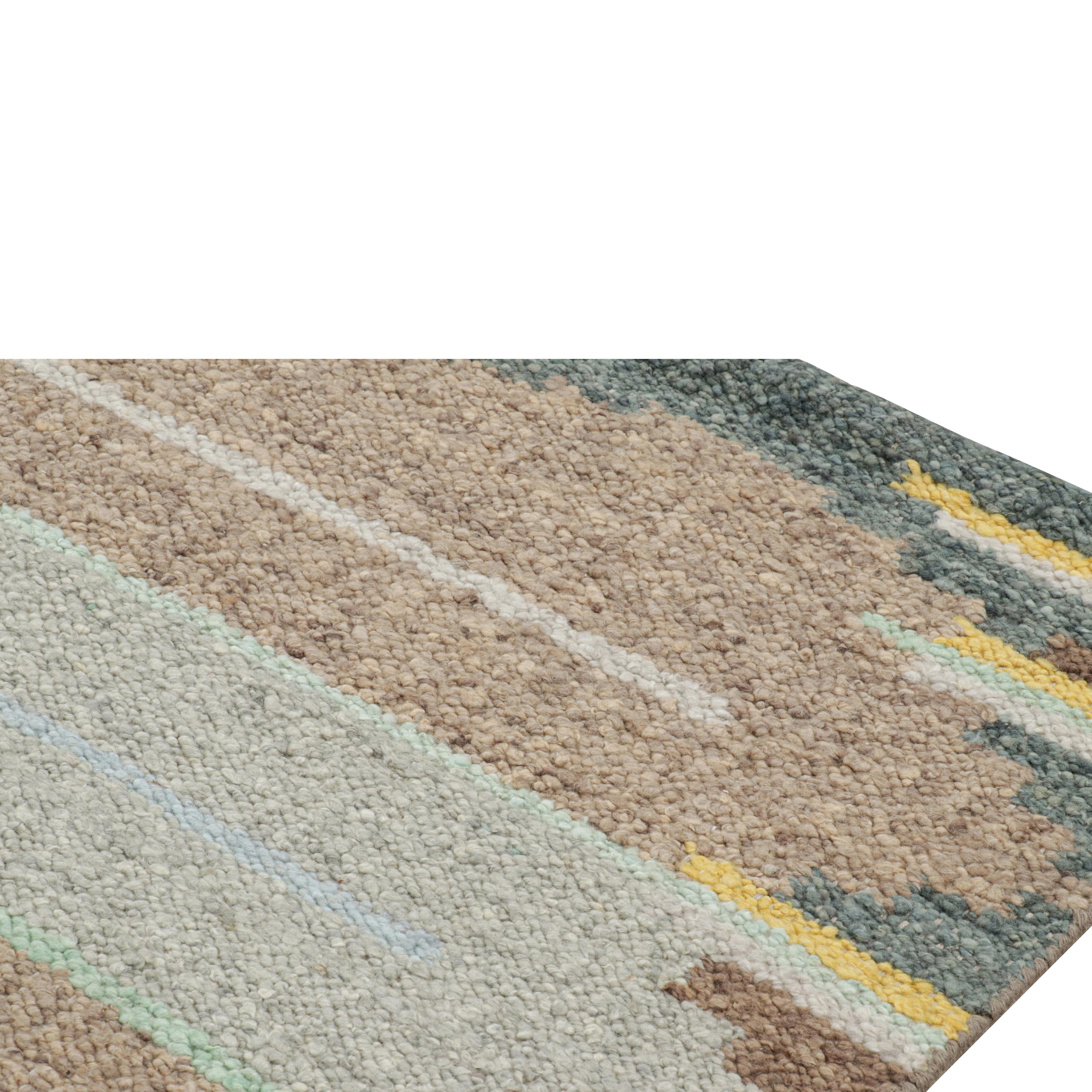 Scandinavo moderno abc carpet Tappeto in lana a trama piatta di ispirazione svedese multicolore - 9'2