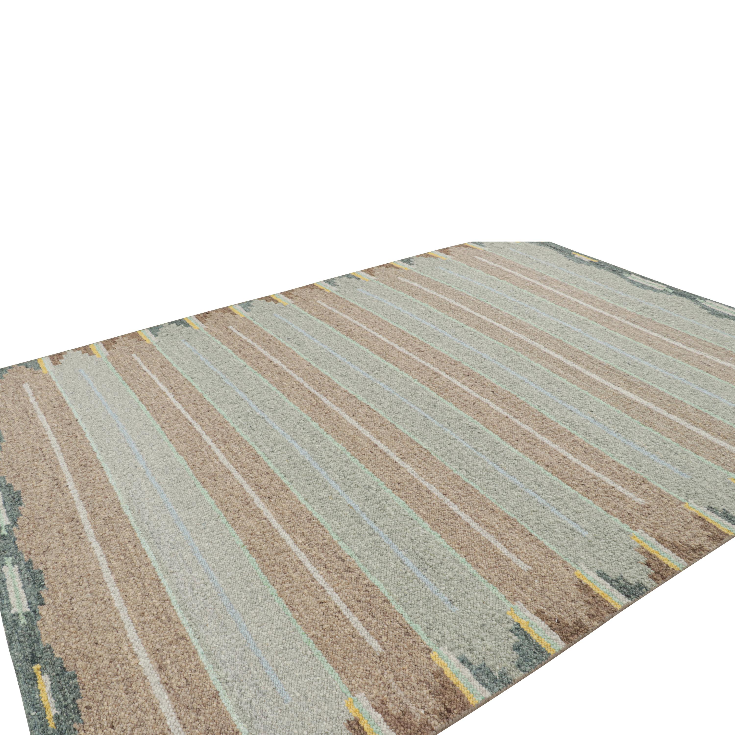 Indiano abc carpet Tappeto in lana a trama piatta di ispirazione svedese multicolore - 9'2
